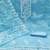 Women's sky blue unstitched heavy thread embroidered organza dress material