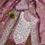 Women's mauve chanderi cotton white embroidered lucknowi chikankari style salwar suit dress material
