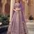 PURPLE tissue organza beads hand work lehenga choli for festive