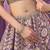 PURPLE tissue organza beads hand work lehenga choli for festive