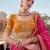 ORANGE ELEPHANT BOARDER BEADS WORK LEHENGA FOR WEDDING
