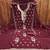 Women's magenta unstitched heavy thread embroidered georgette dress material