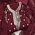 Women's magenta unstitched heavy thread embroidered georgette dress material