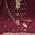 Women's magenta unstitched heavy thread embroidered georgette dress material