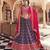 LAVENDER SATIN TISSUE BIRDS DESIGN BEADS WORK WEDDING LEHENGA 