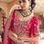LAVENDER SATIN TISSUE BIRDS DESIGN BEADS WORK WEDDING LEHENGA 