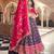 LAVENDER SATIN TISSUE BIRDS DESIGN BEADS WORK WEDDING LEHENGA 