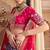 LAVENDER SATIN TISSUE BIRDS DESIGN BEADS WORK WEDDING LEHENGA 