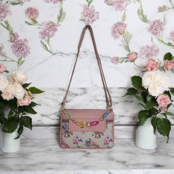  Pink Floral Charm Handbag 1