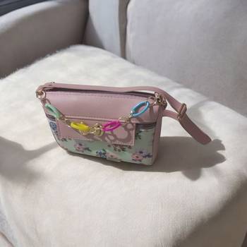  Pink Floral Charm Handbag 3