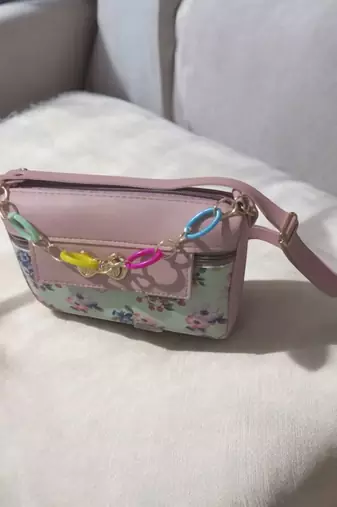  Pink Floral Charm Handbag