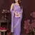 LAVENDER Beautiful georgette silk embroidery work saree 