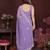 LAVENDER Beautiful georgette silk embroidery work saree 