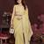 YELLOW Beautiful georgette silk embroidery work saree 