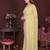 YELLOW Beautiful georgette silk embroidery work saree 