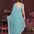 TURQUOISE Beautiful georgette silk embroidery work saree 