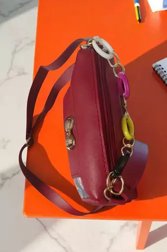  Pink Floral Charm Handbag