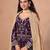 Purple faux georgette jacquard embroidered work semi stitched anarkali suit