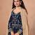 Navy blue faux georgette jacquard embroidered work semi stitched anarkali suit