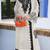 White embroidered sequence work fox georgette semi stitched suit with neck khatli work