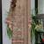 Chiku embroidered sequence work fox georgette semi stitched suit with neck khatli work