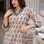 Cream Floral Print Rayon Ethnic Top for Women & Girls