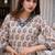 Cream Floral Print Rayon Ethnic Top for Women & Girls