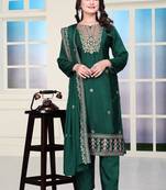 Designer chinon sharara suit with coding sequence embroidered work