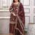 Designer chinon sharara suit with sequence embroidered work