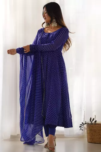 Wedding wear anarkali suit with dupatta