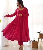 Wedding wear anarkali suit with dupatta