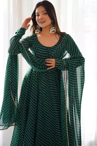 Wedding wear anarkali suit with dupatta