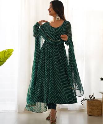 Wedding wear anarkali suit with dupatta 3