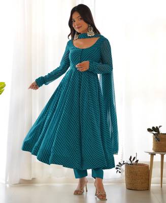 Wedding wear anarkali suit with dupatta 2