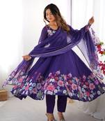 Wedding wear anarkali suit with dupatta