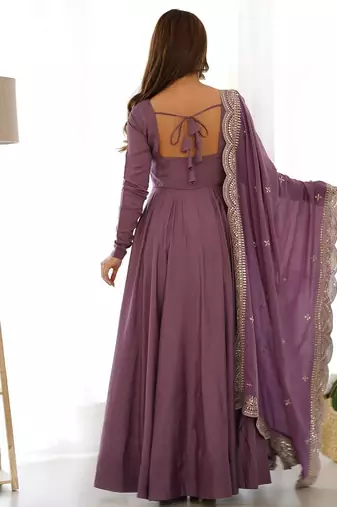 Wedding wear anarkali suit with dupatta