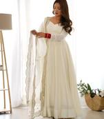 Wedding wear anarkali suit with dupatta