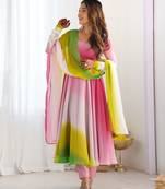 Wedding wear anarkali suit with dupatta