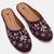 Pairs4u women's wine embroidered mojari juttis - stylish canvas flats with comfortable pvc sole for ethnic wear