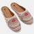Pairs4u women's embroidered canvas juttis cream slip-on ethnic flats with pvc sole for comfortable universal wear