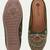 Pairs4u women's dark green embroidered canvas jutti slip-on ethnic flats with stylised toe for comfort &