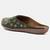Pairs4u women's dark green embroidered canvas jutti slip-on ethnic flats with stylised toe for comfort &