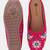 Pairs4u women's dark pink embroidered canvas punjabi jutti slip-on ethnic flats with comfortable pvc sole