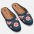 Pairs4u women's embroidered juttis canvas slip-on ethnic flat comfortable sole in stylish rama for women & girls
