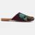 Pairs4u women's wine canvas embroidered punjabi jutti - ethnic slip-on flats with comfortable pvc sole