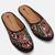 Pairs4u women's black mojari jutti ethnic embroidered canvas slip-on flats with comfortable pvc sole