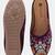 Pairs4u women's wine embroidered canvas juttis - ethnic slip-on flats with stylised toe and comfortable pvc sole