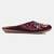 Pairs4u women's wine embroidered canvas juttis - ethnic slip-on flats with stylised toe and comfortable pvc sole