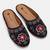 Pairs4u women's black embroidered mojari juttis ethnic canvas slip-on flats with comfortable pvc sole