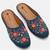 Pairs4u women's embroidered ethnic punjabi juttis canvas slip-on flats with stylised toe and comfortable pvc sole